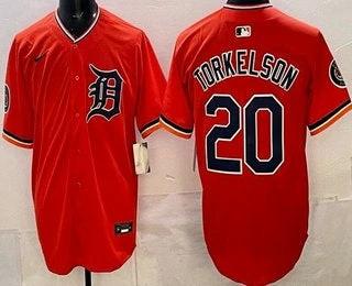 Detroit Tigers #20 Spencer Torkelson Orange Limited Jersey Stitched