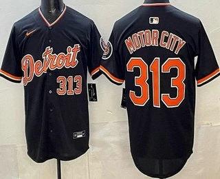 Detroit Tigers #313 Motor City Navy Limited Jersey Stitched
