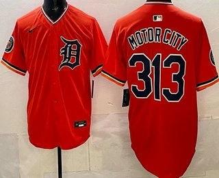 Detroit Tigers #313 Motor City Orange Limited Jersey Stitched