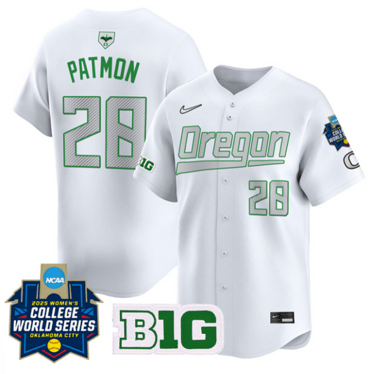 Dezianna Patmon Jersey #28 Oregon Ducks Softball 2025 World Series Stitched White