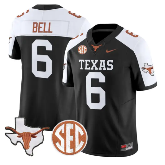 Dia Bell Jersey #6 Texas Longhorns 2026 SEC Patch Stitched