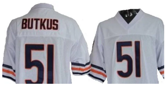 Dick Butkus Jersey Chicago Bears Custom Throwback Football White