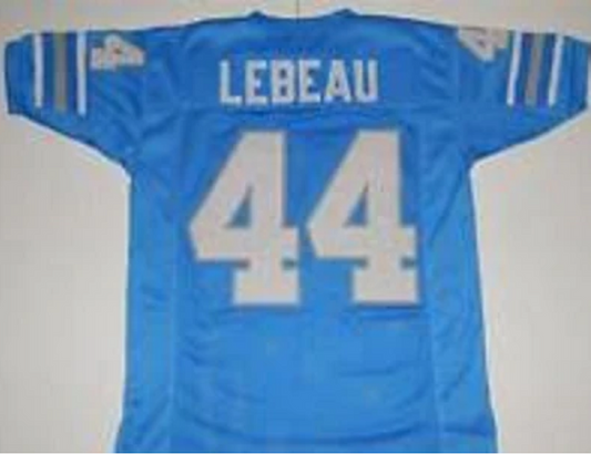 Dick LeBeau Jersey Detroit Lions Custom Throwback Football Blue