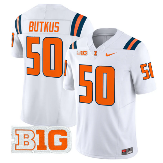 Dick Butkus Jersey #50 Illinois Fighting Illini 2025 Vapor Stitched