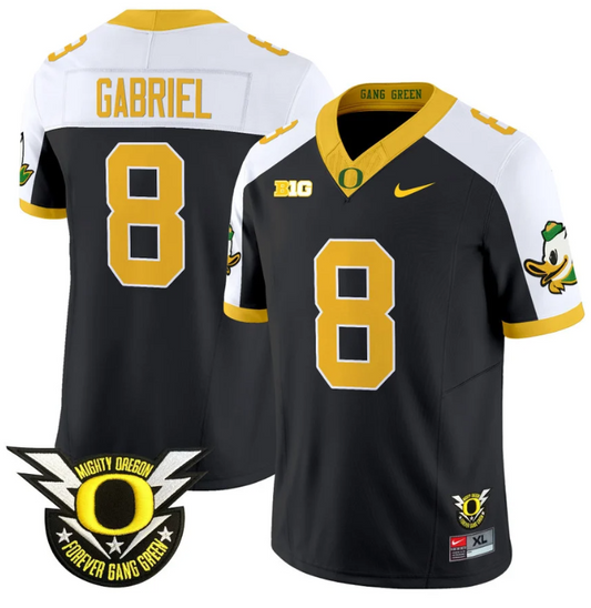 Dillon Gabriel Jersey #8 Oregon Duck Forever Gang Green Football Black Alternate