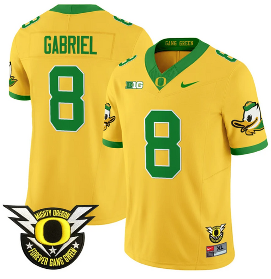 Dillon Gabriel Jersey #8 Oregon Duck Forever Gang Green Football Gold
