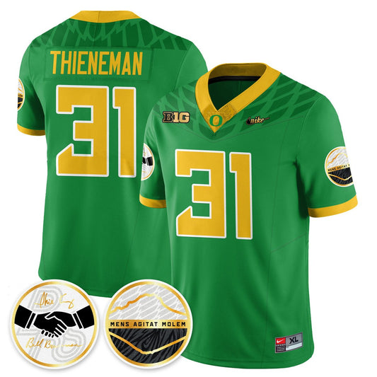 Dillon Thieneman Jersey #31 Oregon Ducks 2025 Shoe Duck Stitched Green
