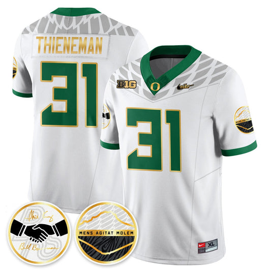 Dillon Thieneman Jersey #31 Oregon Ducks 2025 Shoe Duck Stitched White