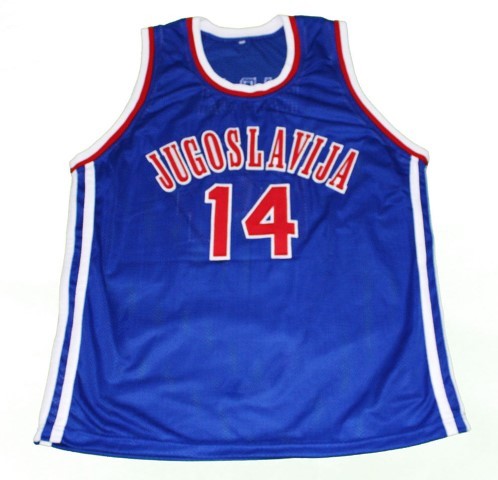 Dino Radja Jersey #14 Jugoplastika Yugoslavia Basketball Blue