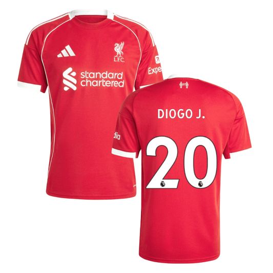 Diogo Jota #20 Liverpool 2025-26 Home Mattch Jersey – Red