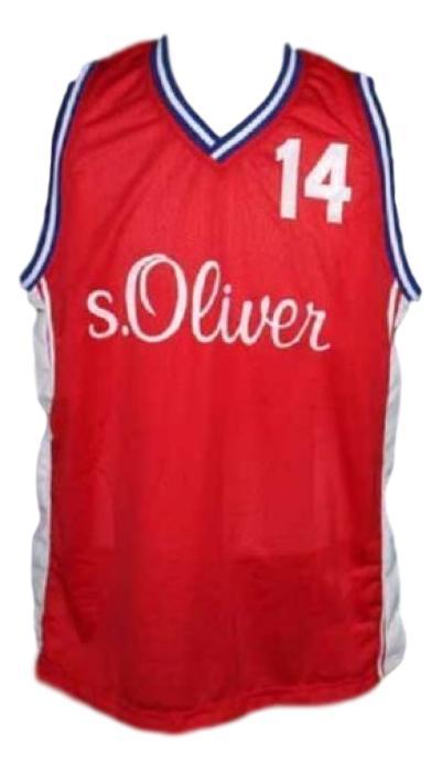 Dirk Nowitzki Jersey #14 Wurzburg Germany Basketball Red