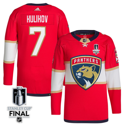 Dmitry Kulikov 7 Florida Panthers 2024 STANLEY CUP Final Away Breakaway Jersey Men, White
