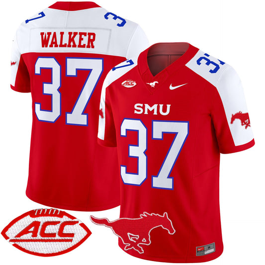 Doak Walker Jersey #37 SMU Mustangs 2025 Vapor Limited Stitched Red
