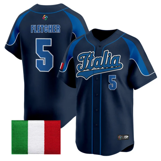 Dominic Fletcher Jersey #5 Team Italy 2026 World Baseball Classic Stitched