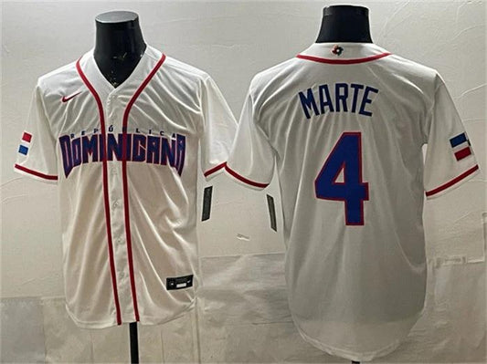 Dominican Republic Baseball #3 Manny Machado Jersey White 2026 World Baseball Classic Home Stadium Stitched
