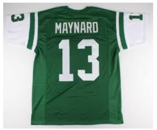 Don Maynard Jersey New York Jets Custom Throwback Football Green