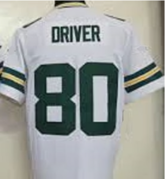 Donald Driver Jersey Green Bay Packers Custom Throwback Football White