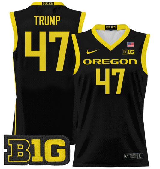 Donald Trump Jersey #47 Oregon Ducks 2024 Lightweight Basketball Black