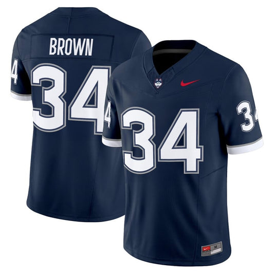Donald Brown Jersey #34 UConn Huskies 2025 Vapor Limited Stitched
