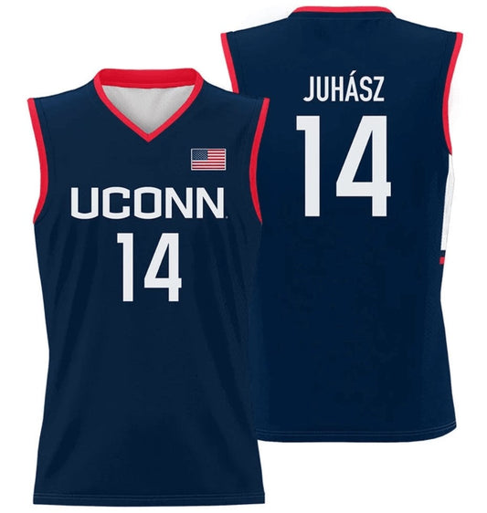 Dorka Juhász Jersey UConn Huskies College Basketball Navy #14