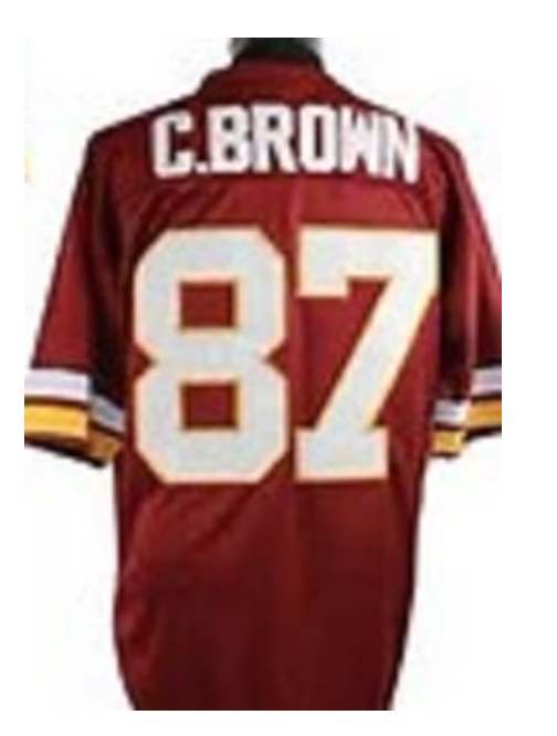 Downtown Charlie Jersey Brown Washington Redskins Custom Throwback Football Burgandy
