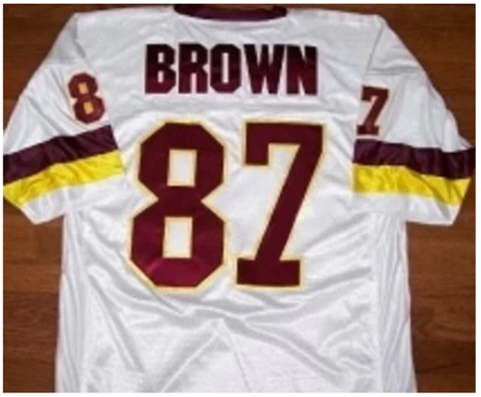 Downtown Charlie Jersey Brown Washington Redskins Custom Throwback Football White
