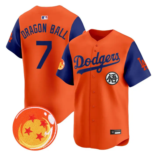 Dragon Ball Jersey #7 Dodgers Dragon Ball Vapor Premier Limited Stitched