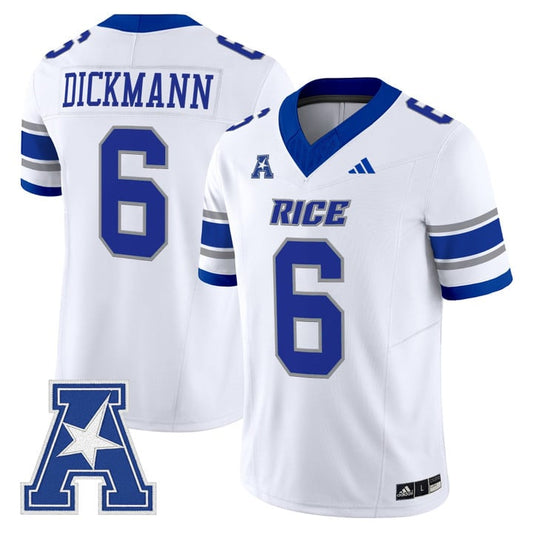 Drayden Dickmann Jersey #6 Rice Owls 2025 Vapor Limited Stitched