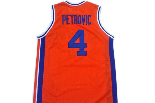Drazen Petrovic Jersey #4 Sibenka Croatia Basketball Orange