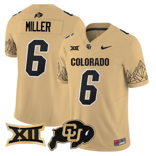 Drelon Miller Jersey #6 Colorado Buffaloes 2025 Limited V2 Stitched Gold