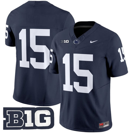 Drew Allar Jersey #15 No Name Penn State Nittany Lions 2025 Stitched Navy