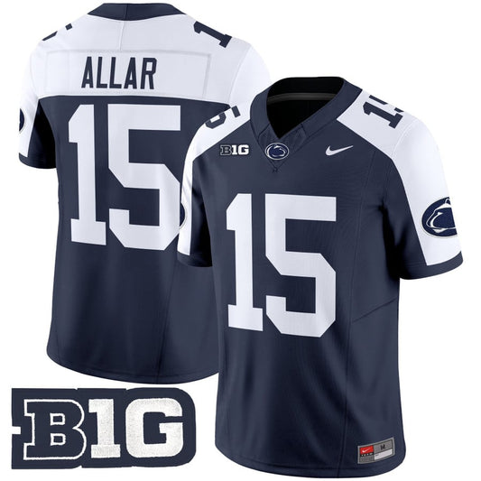 Drew Allar Jersey #15 Penn State Vapor Limited 2025 Stitched Navy Alternate