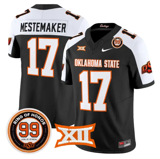 Drew Mestemaker Jersey #17 Oklahoma State 2026 Leslie O'neal Stitched