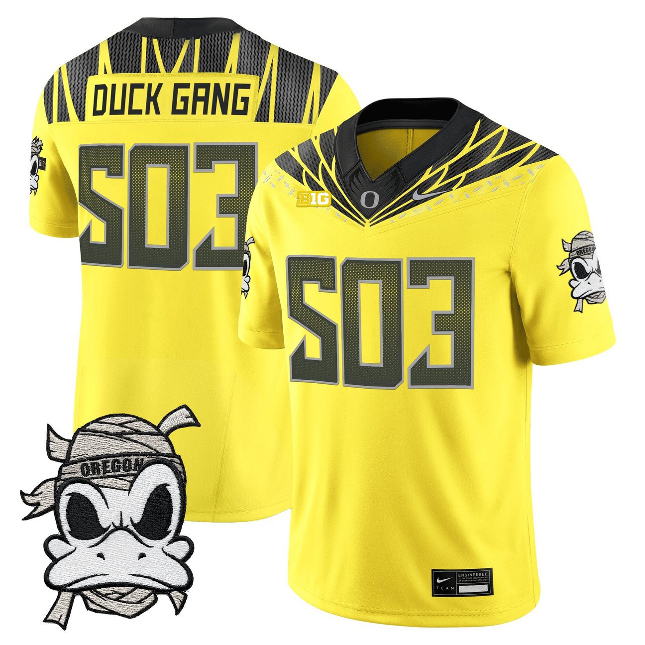 Duck Gang Jersey #503 Oregon Ducks 2025 Mummy Duck Vapor Limited Stitched