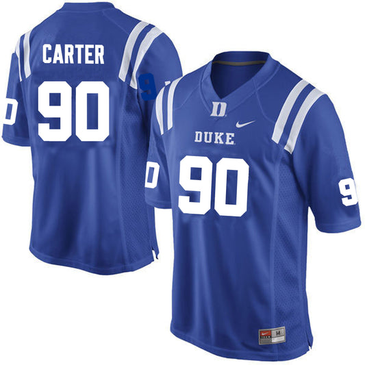 Duke Blue Devils DeWayne Carter Jersey #90 College Football Blue