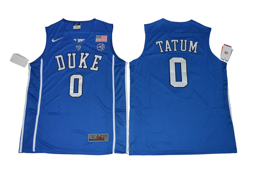 Duke Blue Devils #0 Tatum Basketball NCAA Basketball Jersey Blue