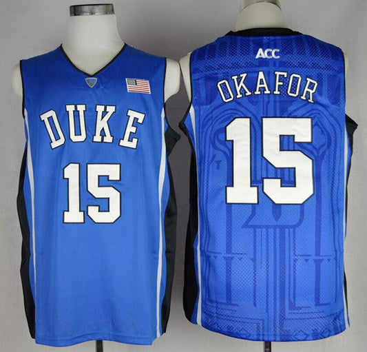 Duke Blue Devils #15 Jahlil Okafor Basketball NCAA Basketball Jersey Blue