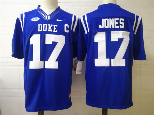 Duke Blue Devils #17 JONES College Football Jersey Blue