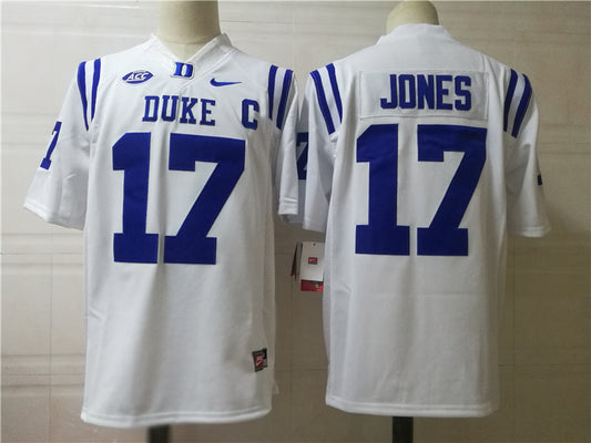 Duke Blue Devils #17 JONES College Football Jersey White