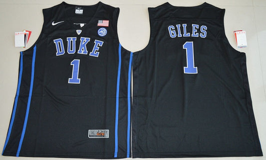 Duke Blue Devils #1 Harry Giles Basketball NCAA Basketball Jersey Black