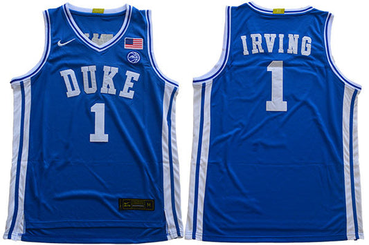 Duke Blue Devils #1 Irving Basketball NCAA Basketball Jersey Blue