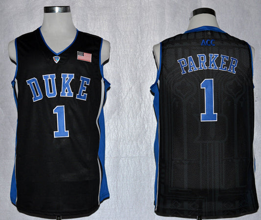 Duke Blue Devils #1 Jabari Parker Basketball NCAA Basketball Jersey Black