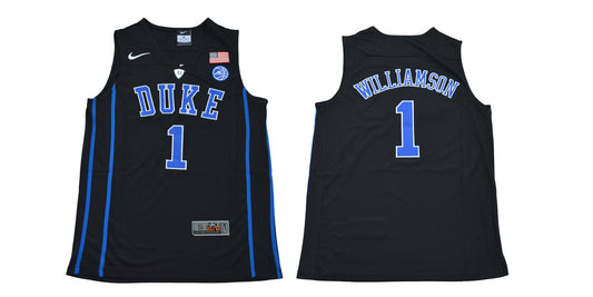 Duke Blue Devils #1 Williamson Basketball NCAA Basketball Jersey Black