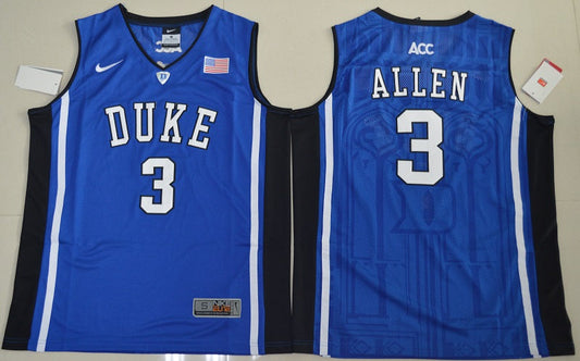 Duke Blue Devils #3 Garyson Allen Basketball NCAA Basketball Jersey Blue