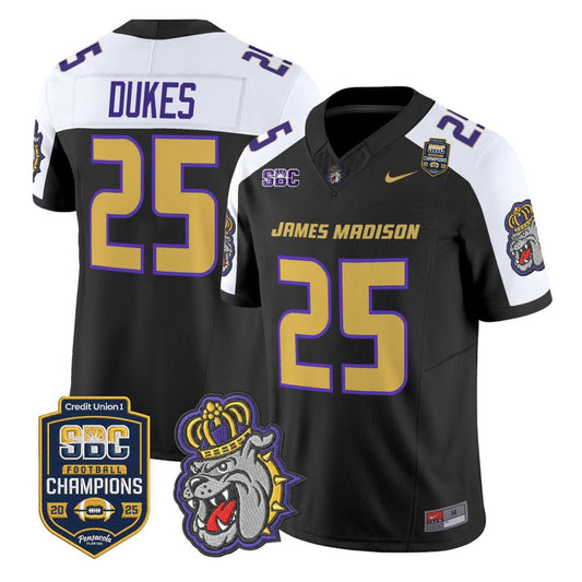 Dukes Jersey #25 James Madison Dukes 2025 SBC Champions Stitched