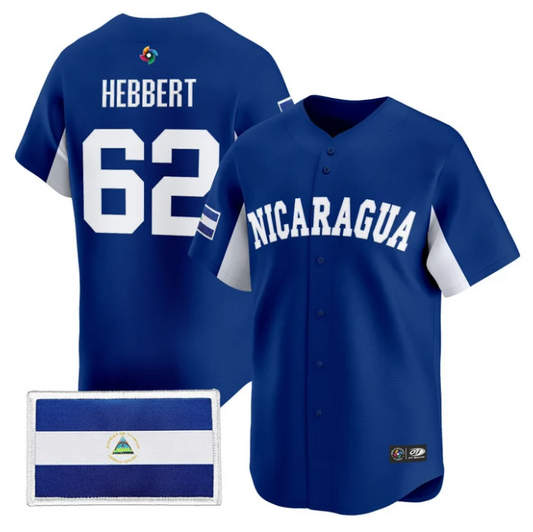 Duque Hebbert Jersey #62 Team Nicaragua 2026 World Baseball Stitched