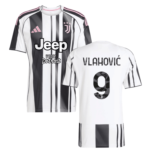 Dusan Vlahovic 9 Juventus 2025-26 Home Men Jersey – White
