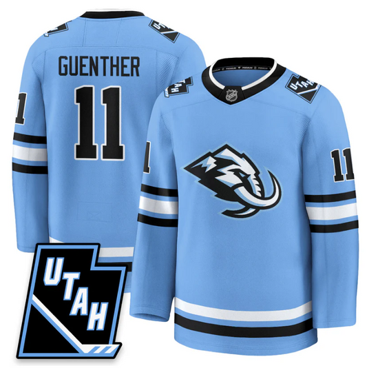 Dylan Guenther Jersey #11 Utah Hockey Mammoth 2025 Limited All Stitched Blue