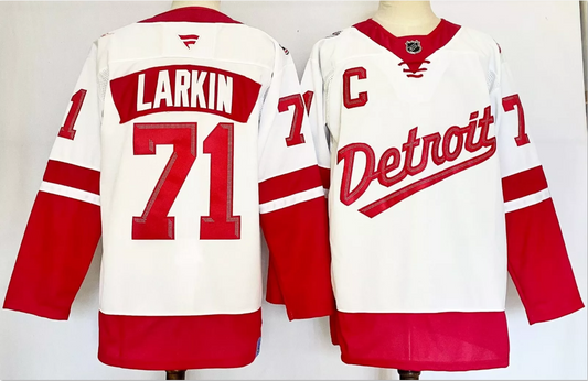 Dylan Larkin Jersey #71 Detroit Red Wings 2025 Stadium Series Stitched White
