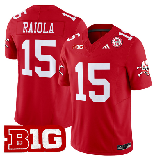 Dylan Raiola Jersey #15 Nebraska Cornhuskers 2024 Vapor V2 Football Red